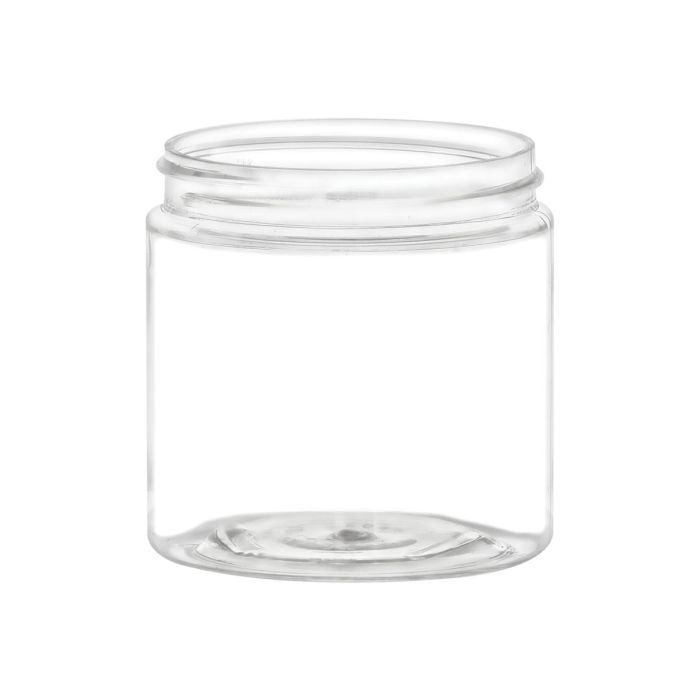 4 OZ Clear Straight Sided Single Wall PET Jar With 89-400 Neck