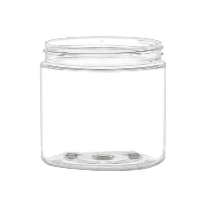 8 oz Clear Straight Sided Single Wall PET Jar with 70-400 Neck 