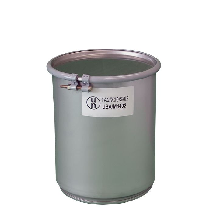 4 Gallon UN Rated Open Head Stainless Steel Drum