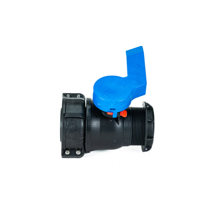 2 Inch NPT Ball Valve, 62 mm PP Collar, PE Gasket