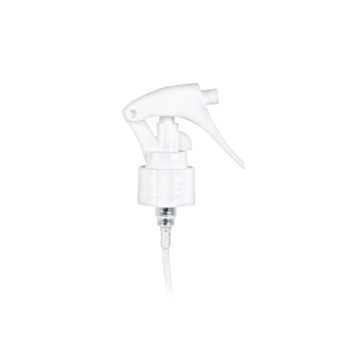 White Polypropylene Fine Mist Trigger Sprayer - 24-410 Neck Finish, 6 1/8" Dip Tube