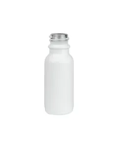 1/2 oz Matte White Glass Boston Round Bottle, 18-400