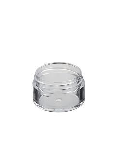 1/2 oz clear thick wall polystyrene jar