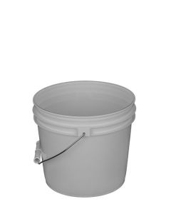 1 Gallon Open Head Plastic Pail - White