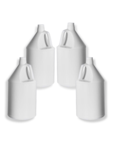 1 Gallon Round Plastic Bottles - White