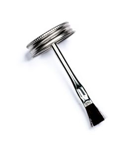 8 Ounce Metal Can Brush Top Screw Cap