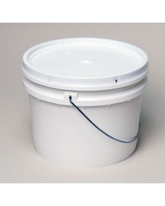 1 Gallon Open Head Plastic Pail With Tear Tab - White