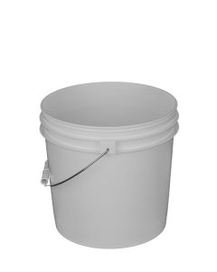 2 Gallon Open Head Plastic Pail - White