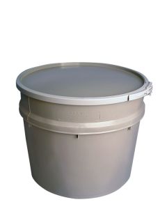 20 Gallon UN Rated Open Head Plastic Drum With Lever Lock - Gray
