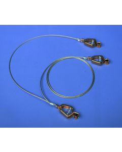 2 ft and 5 ft Stainless Steel Cables With Alligator Clips