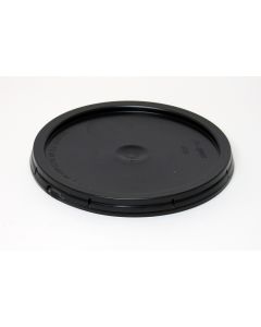 Plain Plastic Pail Lid with Tear Tab - Black