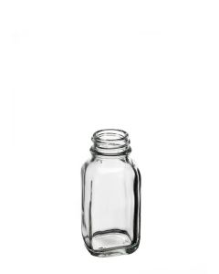 2 Ounce French Square Glass Bottle