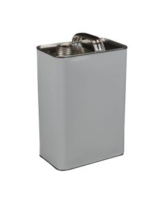 1 Gallon F-Style Oblong Metal Can - White