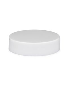 43-400 White PP Ribbed Smooth Top Continuous Thread Cap - Foam Liner