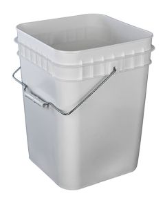4 GALLON SQUARE PAIL WHITE
