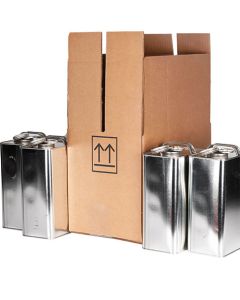 PackRight ™ Hazmat 4G Packaging - Four 1 Gallon F-Style Metal Cans