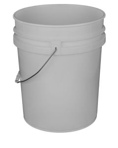 5 Gallon Plastic Bucket, Open Head – White