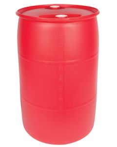 55  Gallon Red Plastic Drum