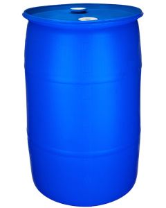 55 Gallon UN Rated Closed Head Plastic Drum with Fittings - Blue