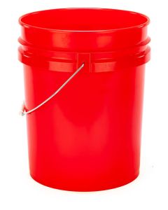 5 Gallon Open Head Plastic Pail red