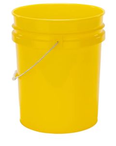 5 Gallon Open Head Plastic Pail yellow