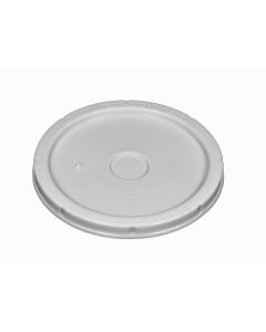 1 Gallon Plain Plastic Pail Lid with Gasket - White