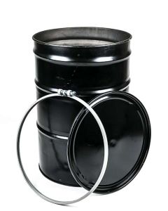 55 Gallon Open Head Steel Drum with Rust Inhibitor and Bolt Ring, Reconditioned