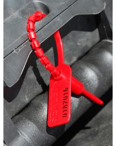High Security Pull Tight Plastic Seals - 8 Inch Red