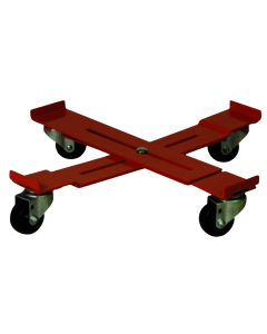 14 1/4 - 19 1/4 Inch Pail and Drum Adjustable Dolly, Rubber Casters - 1000 lb. Capacity