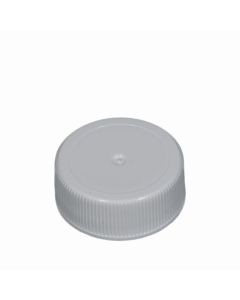 28-400 White PP Ribbed Stipple Top Continuous Thread Cap - Foam Liner 
