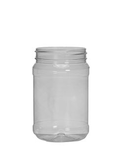 32oz Circular Clear PET Plastic Spice Jar