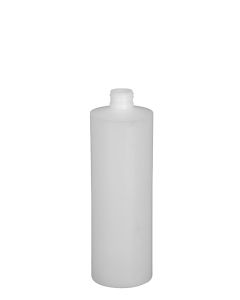 The multipurpose cylinder plastic bottle has a solid, sturdy design and ideal for storing products. 