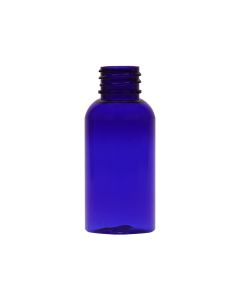 1 oz Blue PET Boston Round with 20-410 neck finish