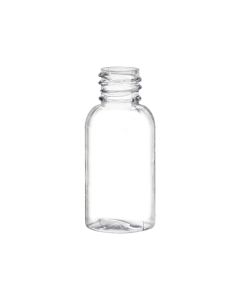 1 oz Clear PET Boston Round with a 20-410 neck finish