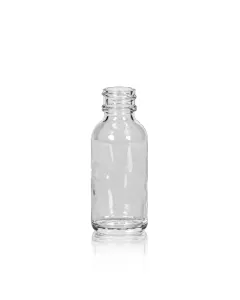 1 oz Clear Glass Boston Round, 20-400