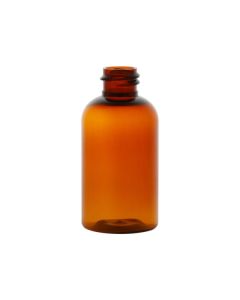 2 oz Amber PET Boston Round Bottle 