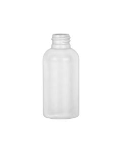 2 oz Natural HDPE Boston Round Bottle with a 20-410 neck finish