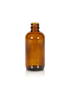 4 oz Amber Glass Boston Round, 22-400