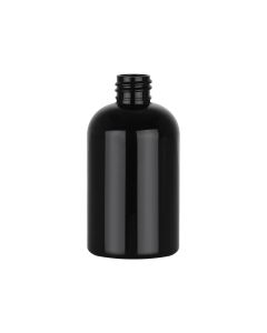 4 oz Black PET Boston Round Bottle with a 20-410 neck finish