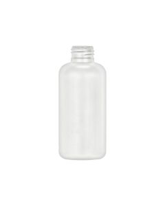 4 oz White HDPE Boston Round Bottle with a 24-410 Neck Finish