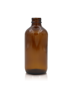 8 oz Amber Glass Boston Round, 28-400