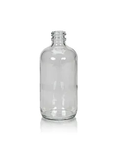 8 oz Clear Glass Boston Round, 24-400