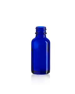 1 Ounce Blue Glass Boston Round, 20-400