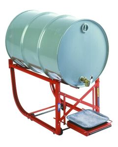 55 Gallon Drum Cradle, Polyolefin Wheels - 600 lb. Capacity