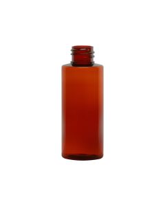 2 oz Amber PET Cylinder Bottle, 20-410