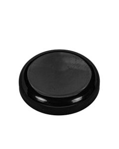 89-400 Black PP Dome Top Continuous Thread Cap - Foam Liner