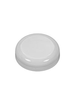 58-400 White PP Dome Top Continuous Thread Cap - Foam Liner
