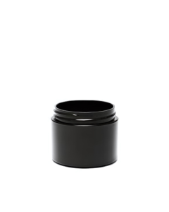 2 oz Black Straight Base Double Wall Jar With 58-400 Neck Finish