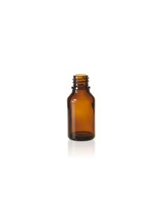 15 ml Amber Glass Euro Bottle, 18 DIN