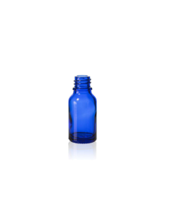15 ml Blue Glass Euro Bottle, 18 DIN